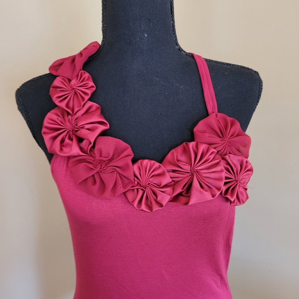 NWOT Deep Red Racerback Tank Top - Picture 8 of 11